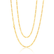 Load image into Gallery viewer, 9ct Yellow Gold Figaro Chain 70cm in 80 Gauge