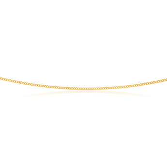 9ct Yellow Solid Gold Curb Chain 50cm 30 Gauge