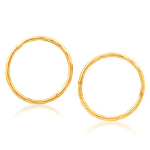 Load image into Gallery viewer, 9ct Yellow Gold 16mm Faceted Sleepers Earrings