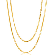 Load image into Gallery viewer, 9ct Yellow Gold 50cm 60 Gauge Curb Chain
