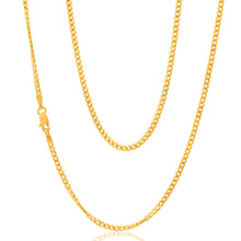 Load image into Gallery viewer, 9ct Yellow Gold 55cm 60 Gauge Curb Chain