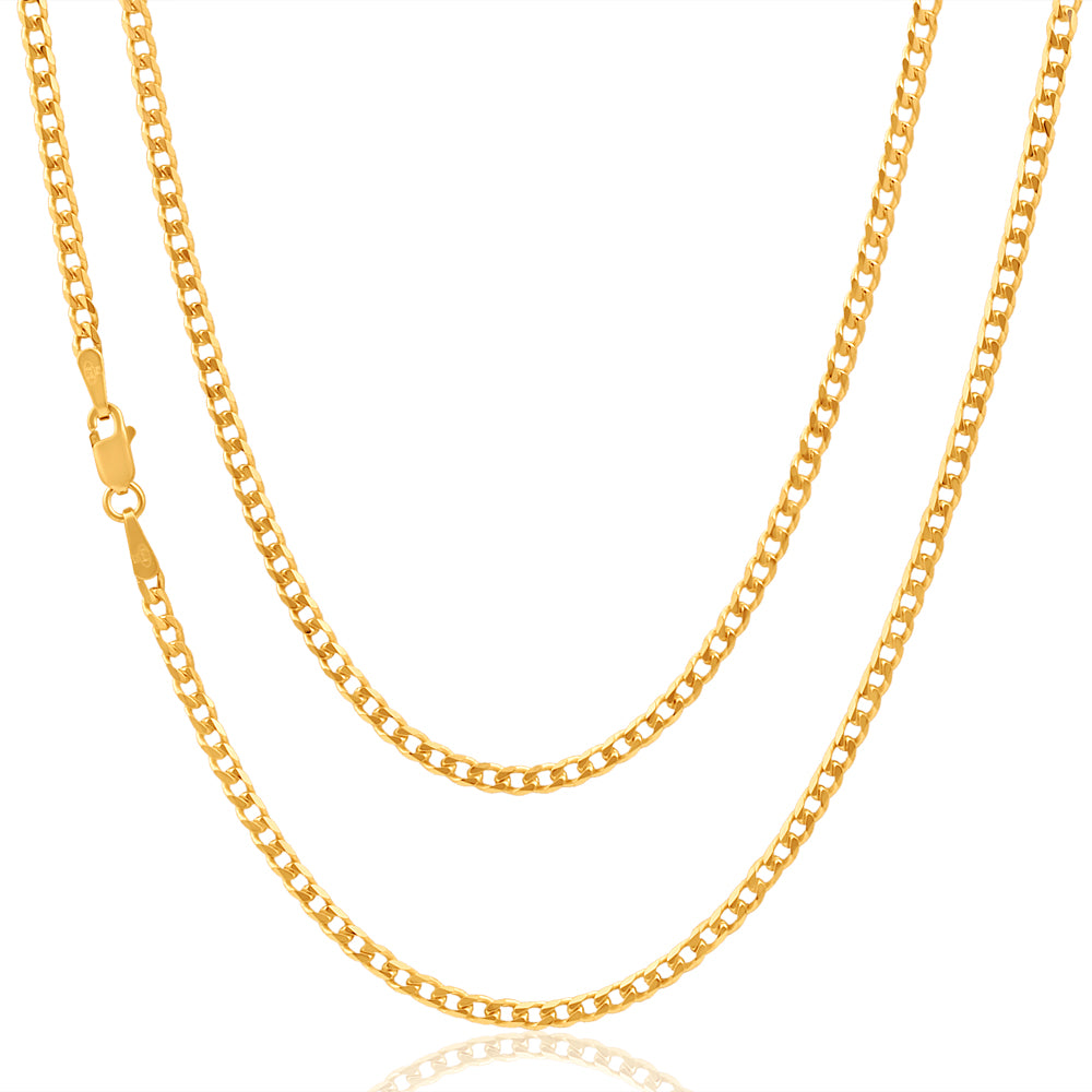 9ct Yellow Gold 50cm 70 Gauge Curb Chain