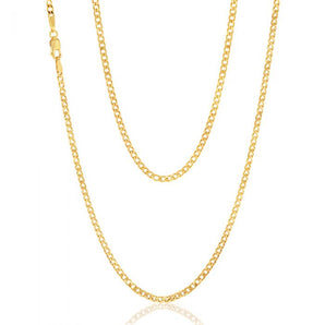 9ct Yellow Solid Gold 55cm 70 Gauge Curb Chain