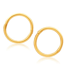 Load image into Gallery viewer, 9ct Yellow Gold Sleeper Plain 8mm Earrings