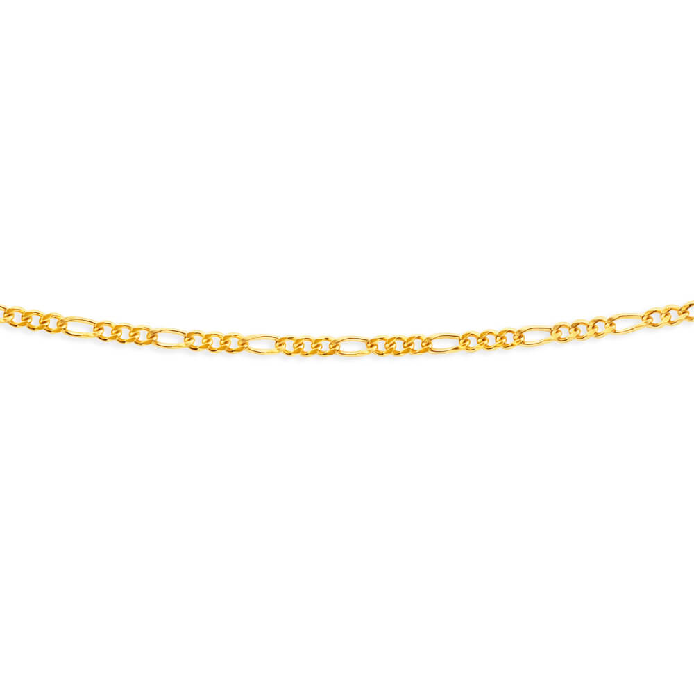 9ct Yellow Gold 55cm 70 Gauge Figaro Chain