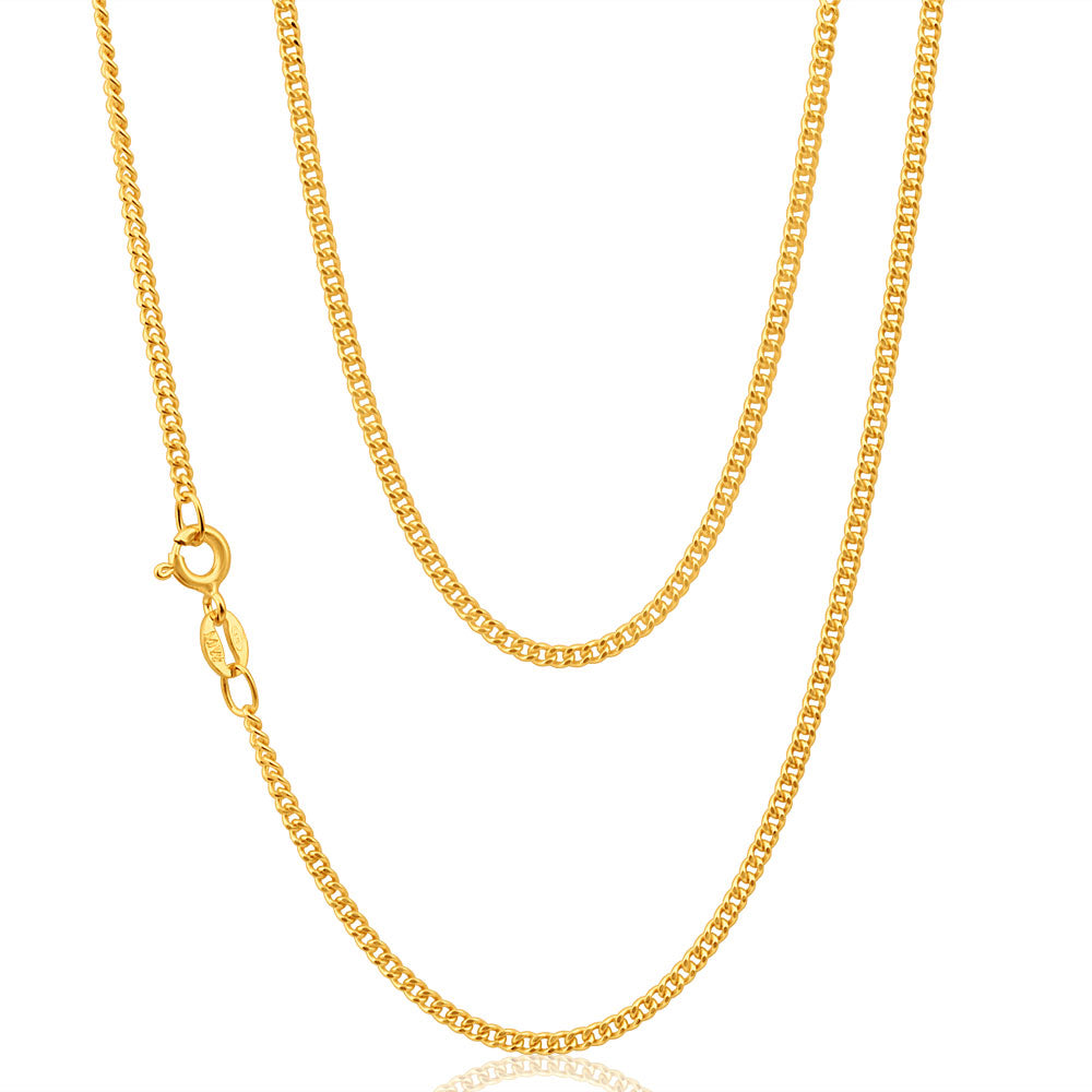 9ct Yellow Gold 65cm 50 Gauge Curb Chain