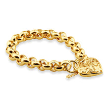 Load image into Gallery viewer, Dazzling 9ct Yellow Gold Copper Filled Belcher Bracelet