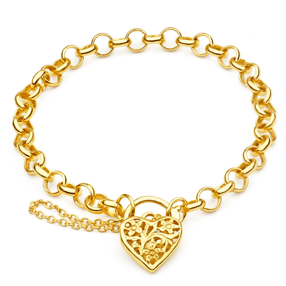 9ct Gold Belcher Bracelet | Posh Totty Designs