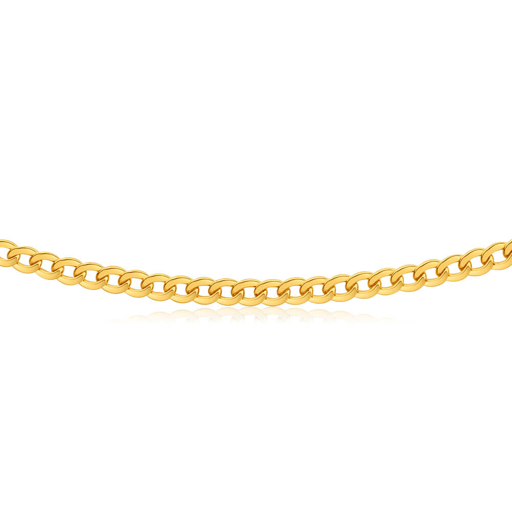 9ct Radiant Yellow Gold Copper Filled Curb Chain