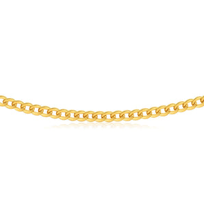 9ct Radiant Yellow Gold Copper Filled Curb Chain