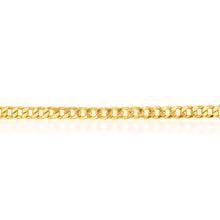Load image into Gallery viewer, 9ct  Yellow Gold Copper Filled Curb 22cm Bracelet 190Gauge