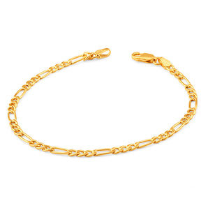 9ct Yellow Gold Copperfilled Figaro Bracelet