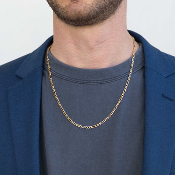 9ct Yellow Gold Figaro 1:3 80 Gauge 55cm Chain – Shiels Jewellers