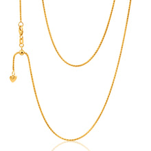 Load image into Gallery viewer, 9ct Yellow Gold 50cm Wheat Chain 30 Gauge with Extender