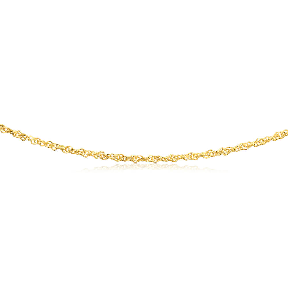 9ct Yellow Gold Silver Filled Singapore 50cm Chain 40 Gauge