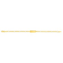 Load image into Gallery viewer, 9ct Yellow Gold Silver Filled 16cm Figaro Bracelet