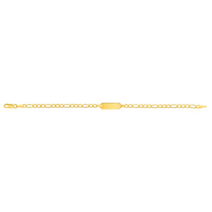 9ct Yellow Gold Silver Filled 16cm Figaro Bracelet