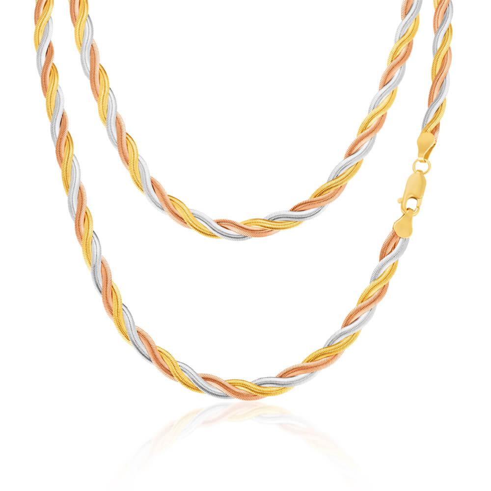 18K Gold Vermeil Herringbone Snake Chain Necklace - Laurane Elisabeth
