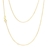 9ct Yellow Gold Box 45cm Chain with Extender