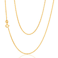 Load image into Gallery viewer, 9ct Yellow Gold Silver Filled Singapore 45cm Chain 25 Gauge