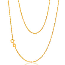 Load image into Gallery viewer, 9ct Yellow Gold Silver Filled Singapore 50cm Chain 25 Gauge