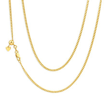 Load image into Gallery viewer, 9ct Yellow Gold Silver Filled Extend 55cm Curb Chain 50 Gauge
