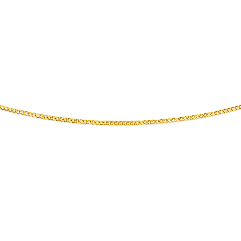 9ct Yellow Gold Silver Filled Extend 55cm Curb Chain 50 Gauge