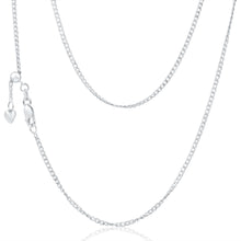 Load image into Gallery viewer, 9ct Elegant White Gold Silver Filled Curb Chain