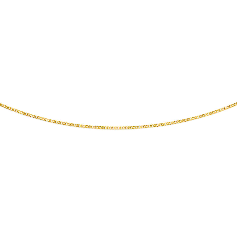 9ct Yellow Gold Silver Filled Extend 50cm Curb Chain 40 Gauge