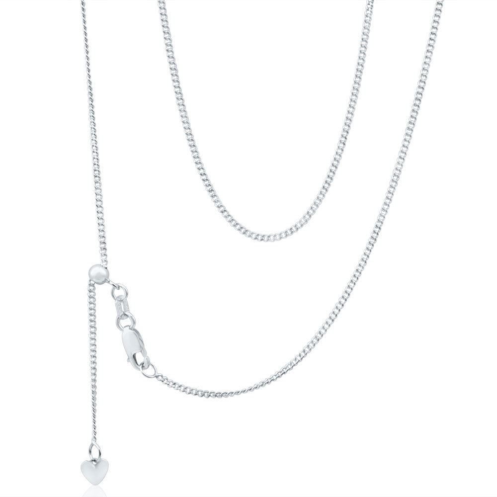 9ct White Gold Silver Filled Curb Chain Shiels Jewellers