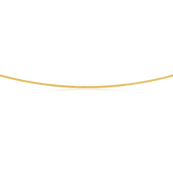 9ct Yellow Gold Silver Filled Extend 55cm Curb Chain 40 Gauge