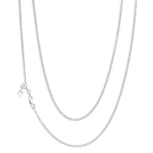 Load image into Gallery viewer, 9ct Radiant White Gold Silver Filled Curb Chain