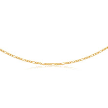 Load image into Gallery viewer, 9ct Yellow Gold Silver Filled 45cm Figaro Chain 60 Gauge