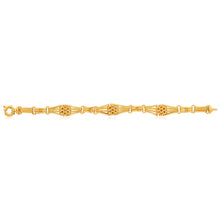 Load image into Gallery viewer, 9ct Yellow Gold Silver Filled Bolt Ring 21cm Bracelet