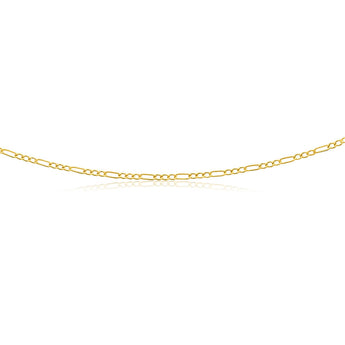 9ct Yellow Gold Silver Filled 45cm Figaro Chain 50 Gauge