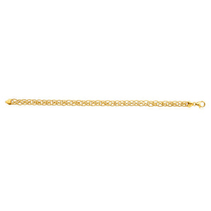 9ct Yellow Gold Silver Filled Roller Bracelet