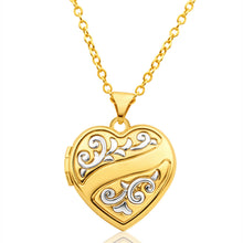 Load image into Gallery viewer, 9ct Yellow Gold Heart Shaped Locket with Floral Design