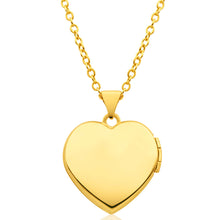 Load image into Gallery viewer, 9ct Yellow Gold Heart Shaped Locket with Floral Design
