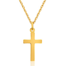 Load image into Gallery viewer, 9ct Yellow Gold Plain Hollow Cross Pendant