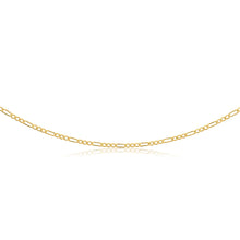 Load image into Gallery viewer, 9ct Yellow Gold Silver Filled 50cm Figaro Chain 50 Gauge