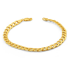 Load image into Gallery viewer, 9ct Yellow Gold Copperfilled 21cm Curb Bracelet 150 Gauge