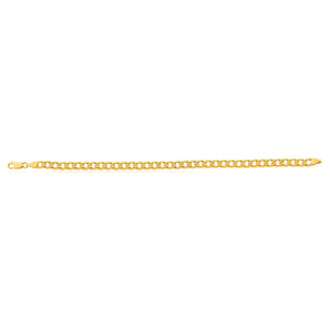9ct Yellow Gold Copperfilled 21cm Curb Bracelet 150 Gauge