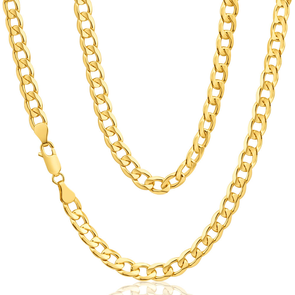 9ct Yellow Gold Copper Filled Curb Chain