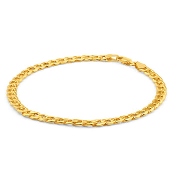 9ct Yellow Gold Copper Filled Curb Bracelet 120Gauge