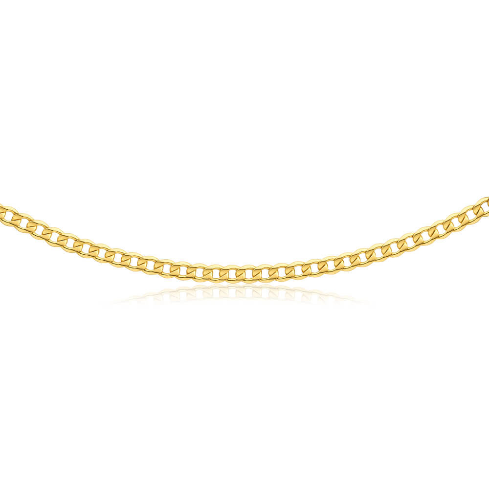 9ct Splendid Yellow Gold Copper Filled Curb Chain