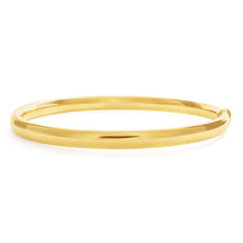 Load image into Gallery viewer, 9ct Yellow Gold Silver Filled 6mm x 70mm Bangle