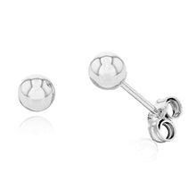 Load image into Gallery viewer, 9ct White Gold 4mm Ball Studs