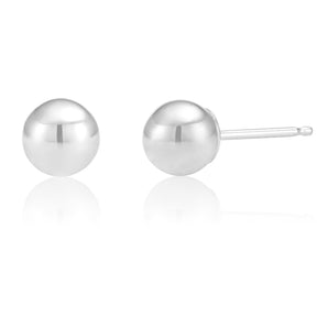 9ct White Gold 5mm Ball Studs
