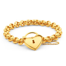 Load image into Gallery viewer, 9ct Delightful Yellow Gold Silver Filled Belcher Bracelet