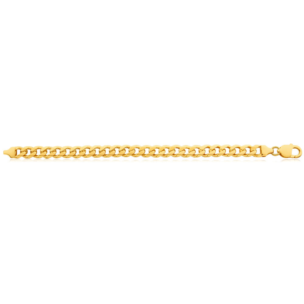 9ct Elegant Yellow Gold Curb Bracelet